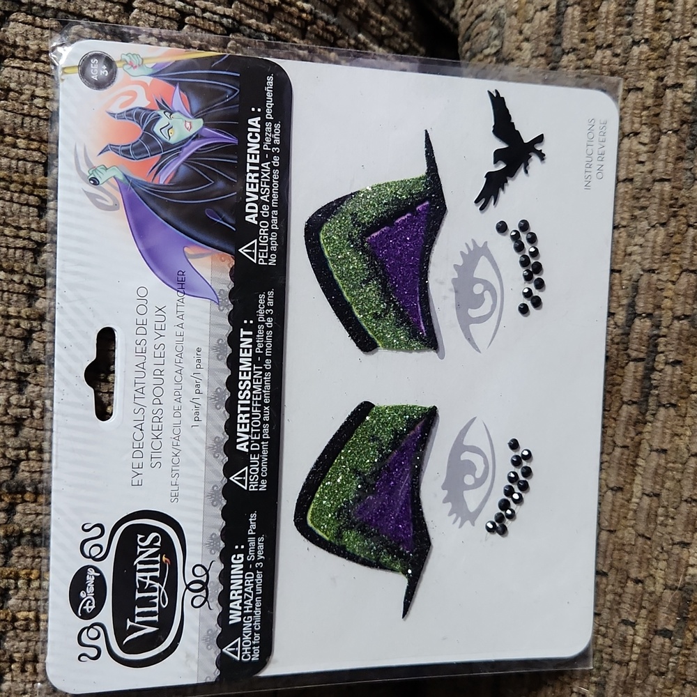 Claire's Disney Villains Maleficient Eye Decals Halloween Makeup